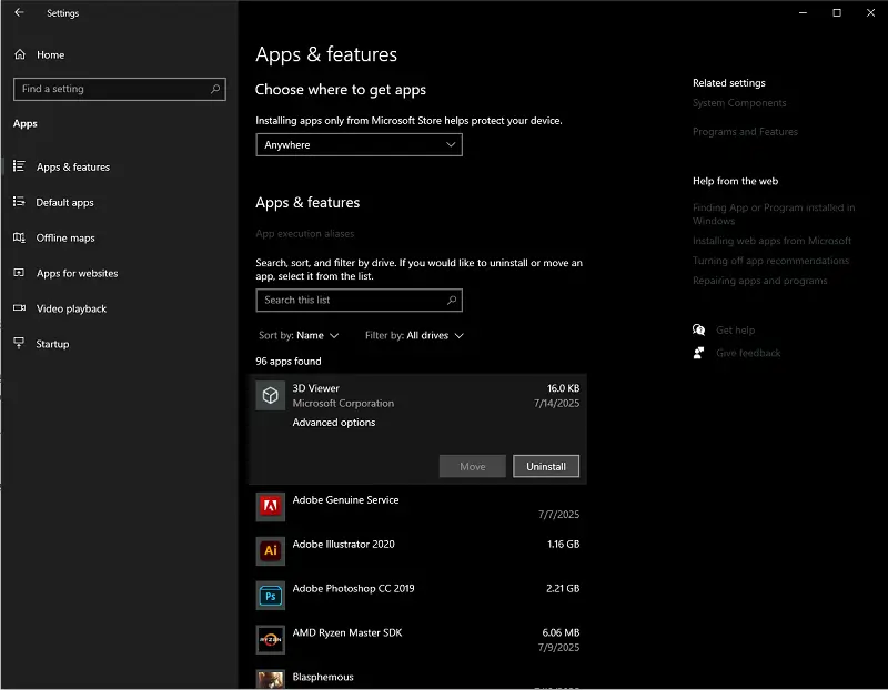 Xóa các ứng dụng đã lâu không sử dụng